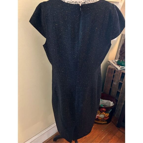 Talbots Petite Tweed Wool Silk Blend Sheath Dress - Picture 5 of 8